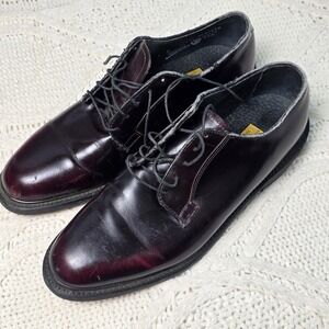 VTG Stuart McGuire Burgundy Leather Spring Step Plain Oxford‎ Dress Shoes 9D USA